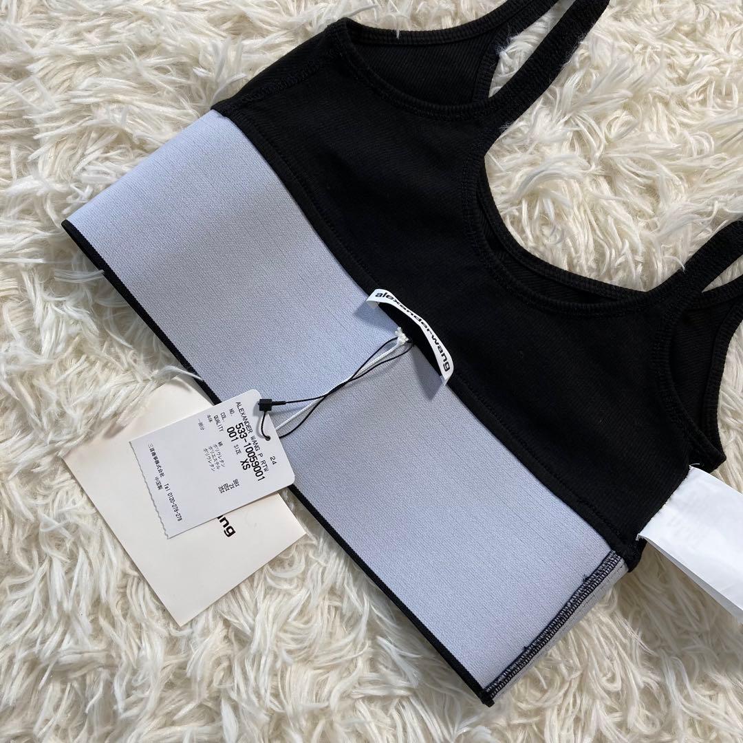 新品 アレキサンダーワン ロゴ タンクトップ ブラック レディース