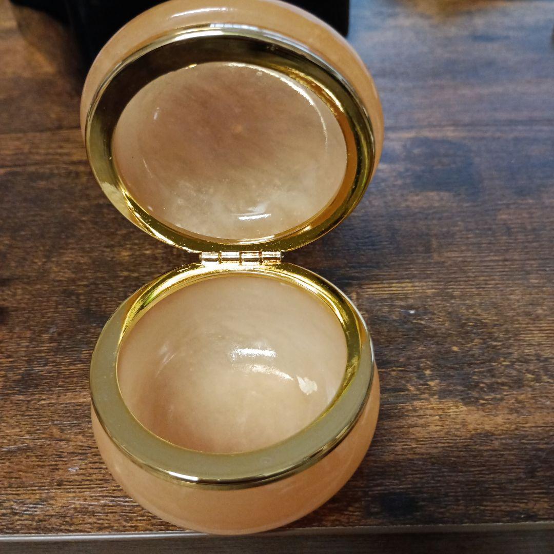 アラバスターバラ模様のオレンジ色アクセサリーケース