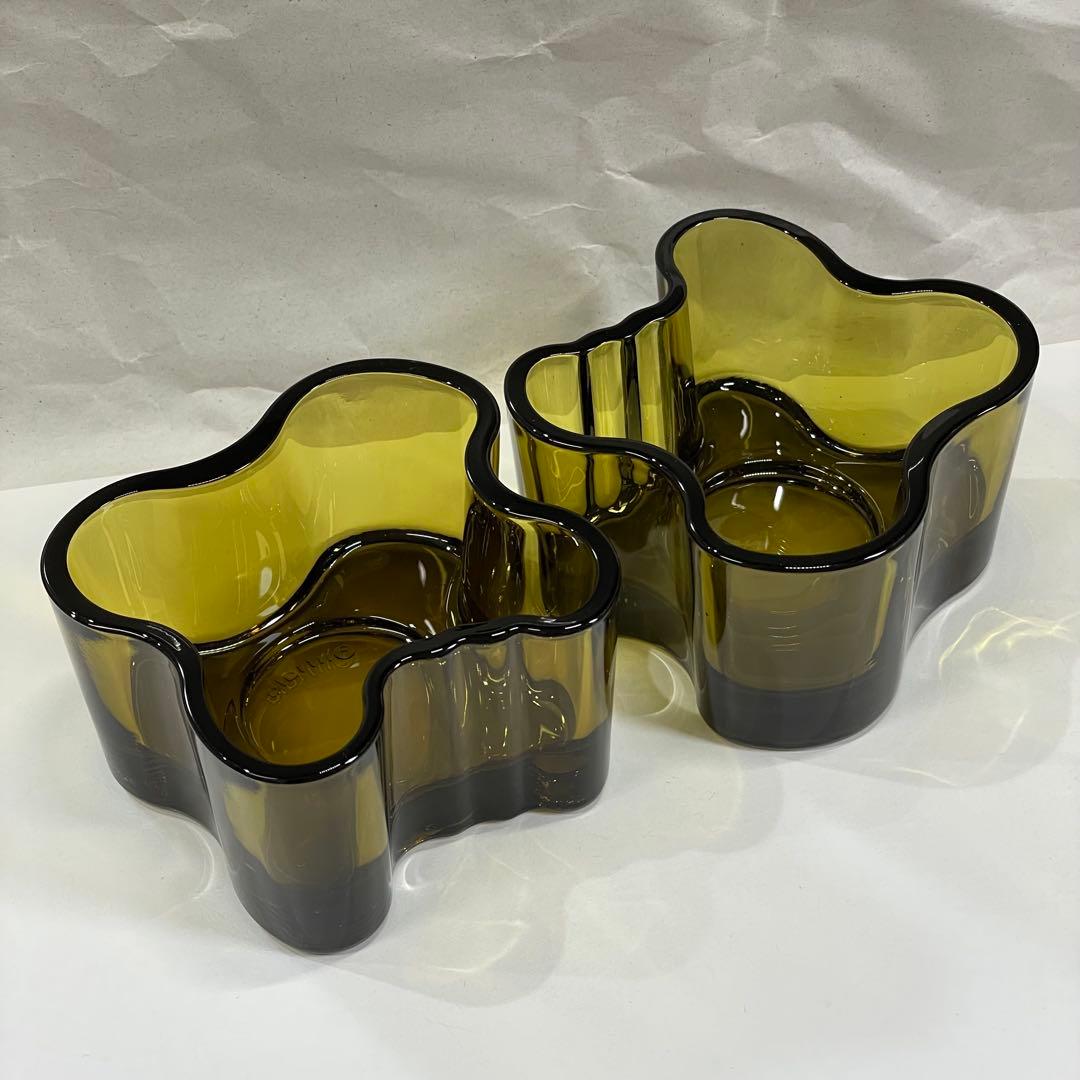 イッタラ アアルト キャンドルホルダー オリーブ 2個セット