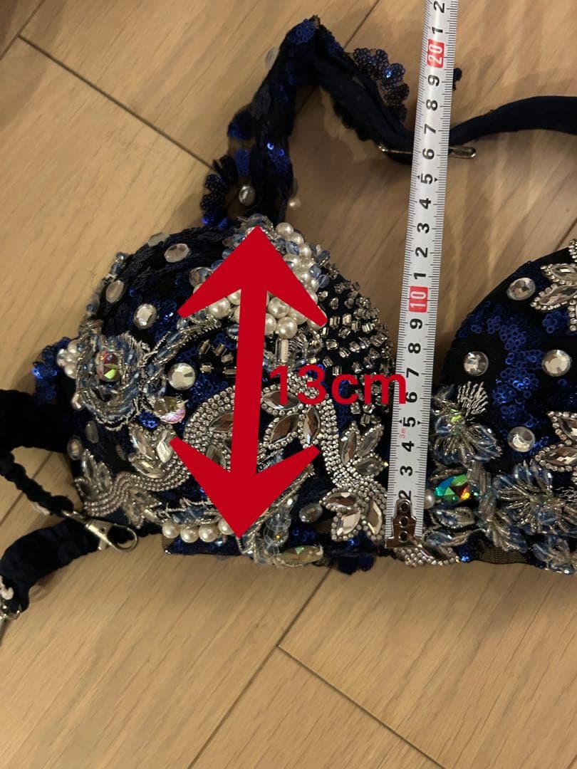 Hanan ベリーダンス　ブラスカートセット　紺色