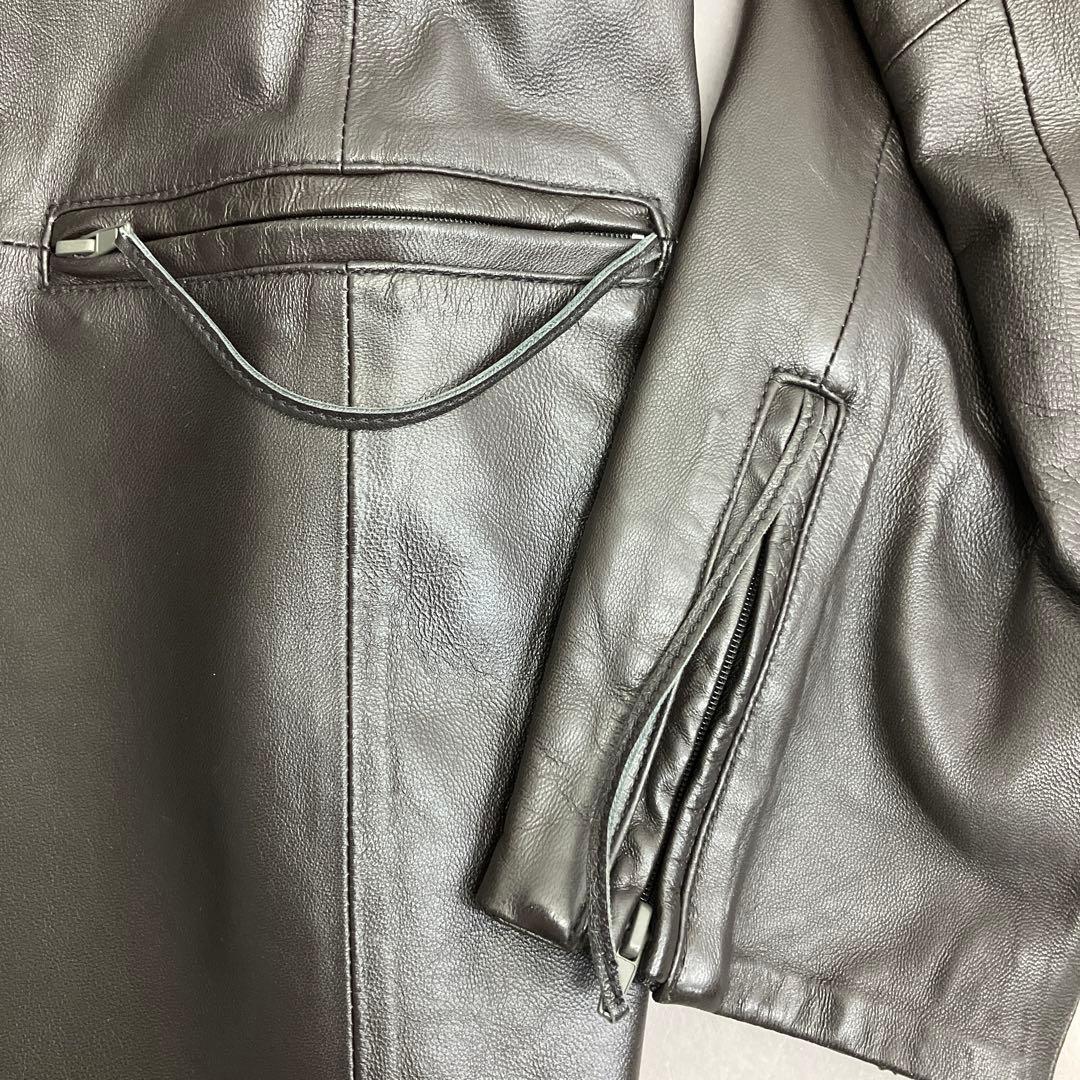 ⭐*☆様 新品　m/m ビノン　羊革　軽量　レザー　ノーカラーコート　ジャケット