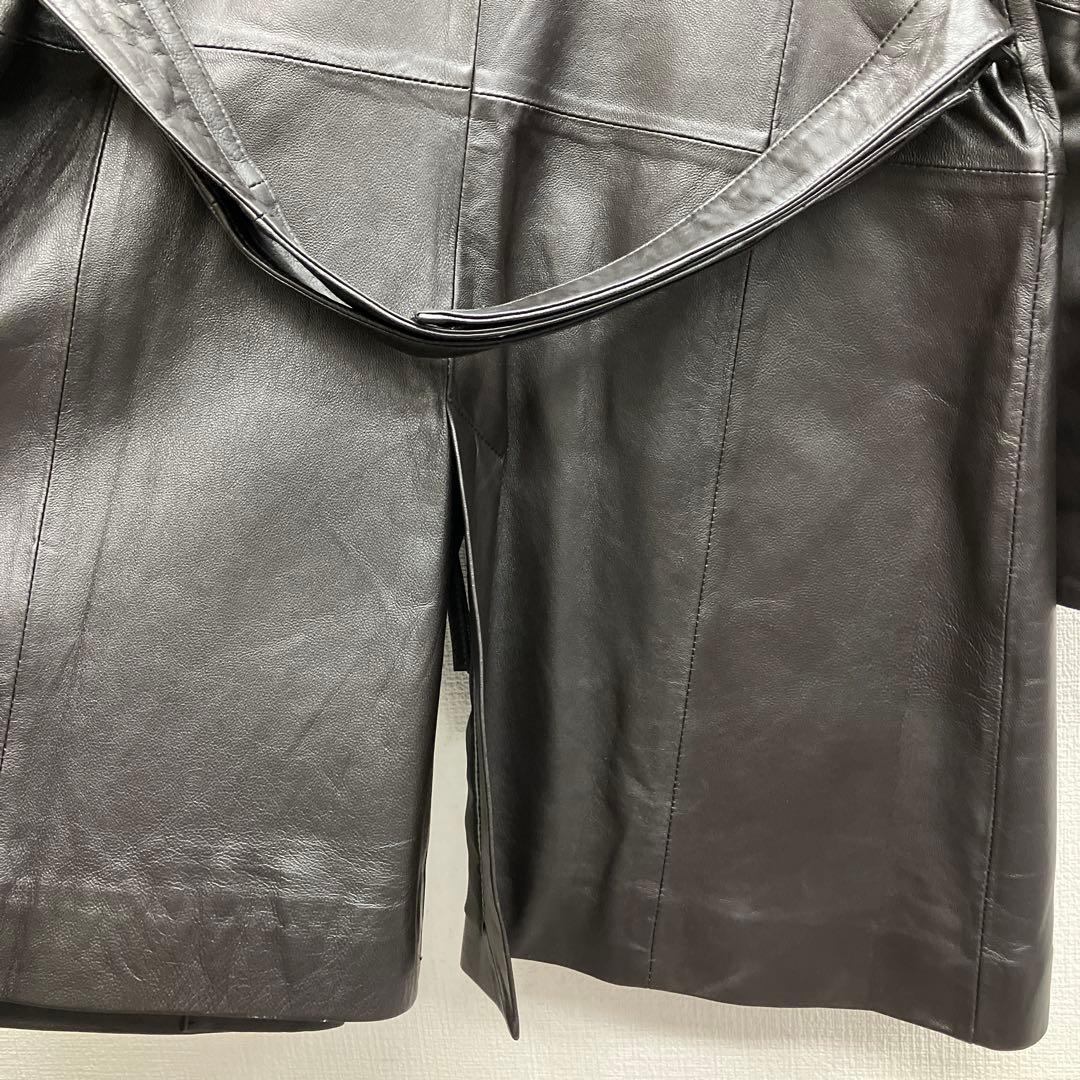 ⭐*☆様 新品　m/m ビノン　羊革　軽量　レザー　ノーカラーコート　ジャケット