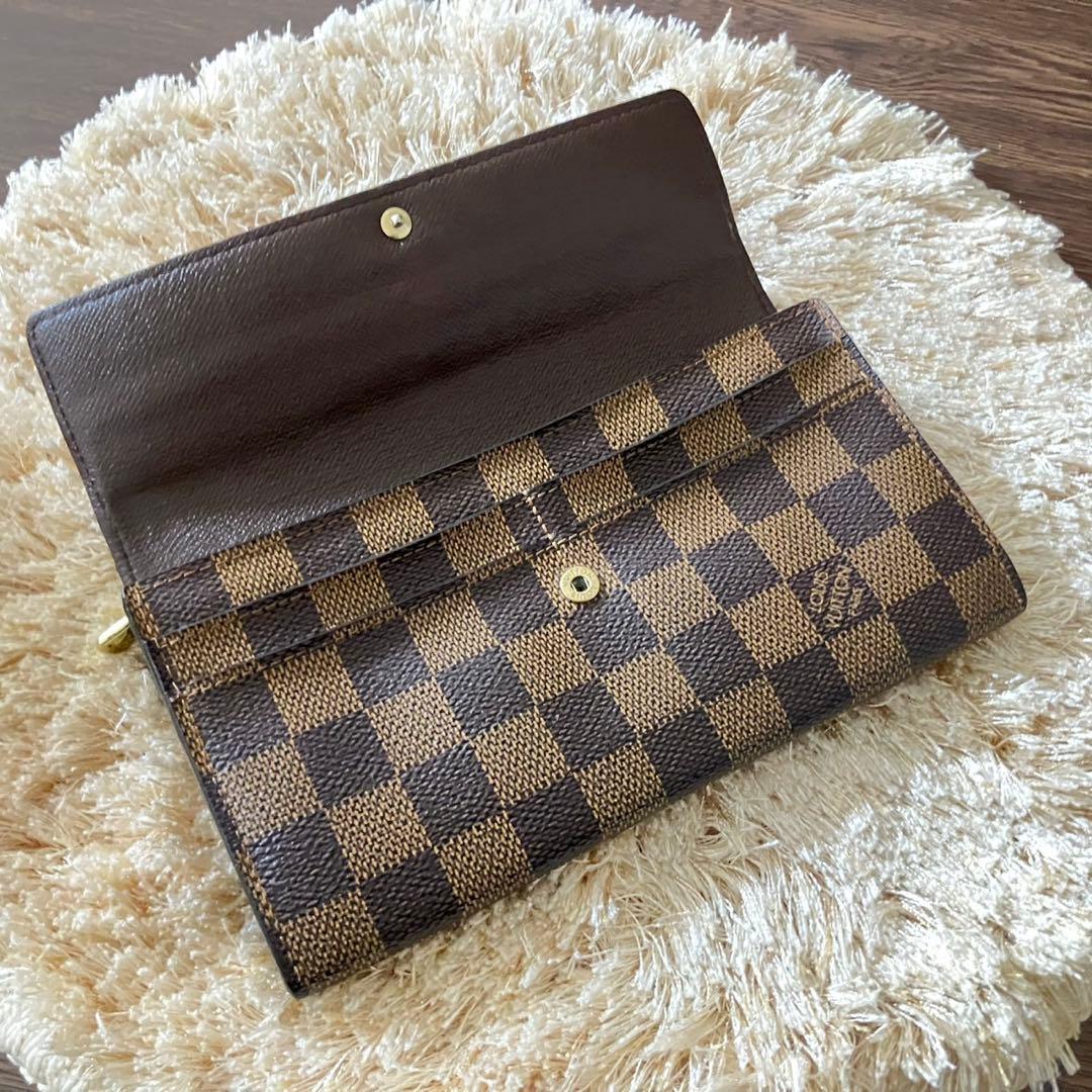 ルイヴィトン ダミエ ポルトフォイユサラ 財布 レディース　カード入れ10枚