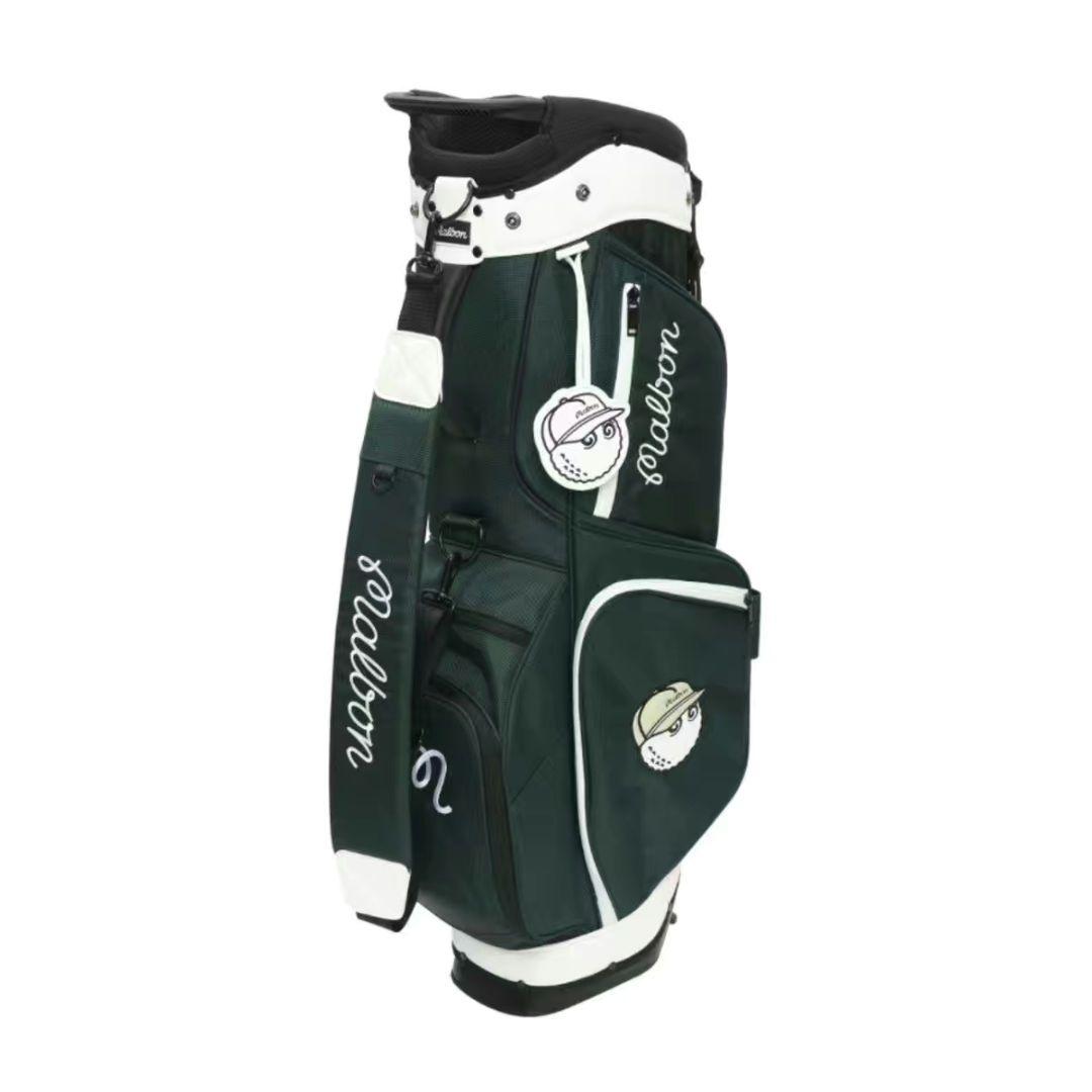 超人気☆Malbon Golf マルボン ゴルフ キャディバッホワイト09