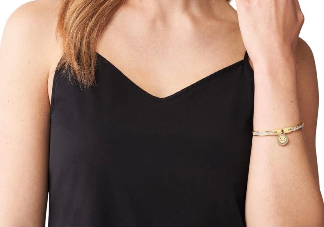 マイケルコース　フルトン　ヒンジ式バングルブレスレット　ゴールド　新品　箱あり