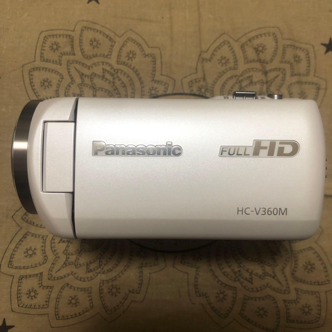 極美品 Panasonic HC-V360M ホワイト ビデオカメラ