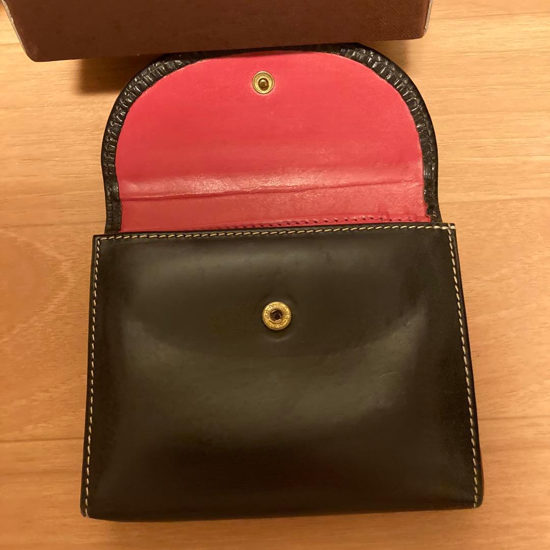 Whitehouse Cox 二つ折り財布 ブラック／PINK