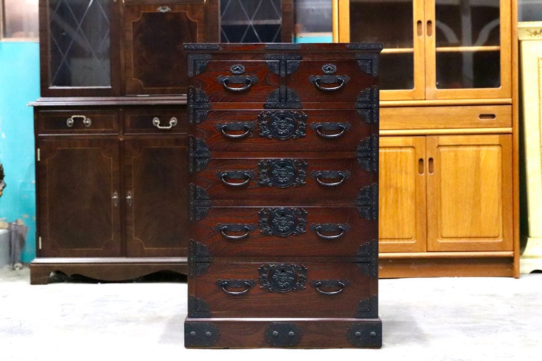 GMIK523○筑後民芸家具 サイドチェスト 整理箪笥 和家具 レトロ アンテ