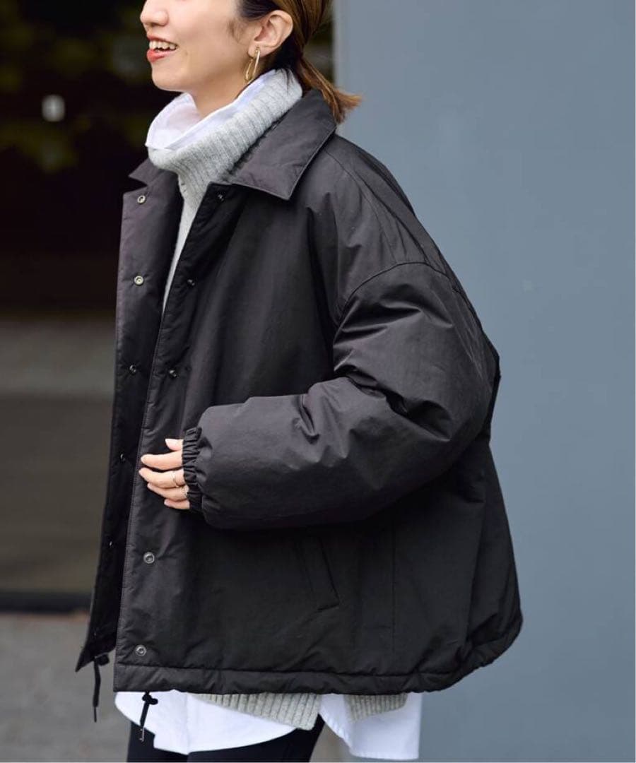 FRAMeWORK 撥水防風ポンチョコート　ブラック　サイズ38