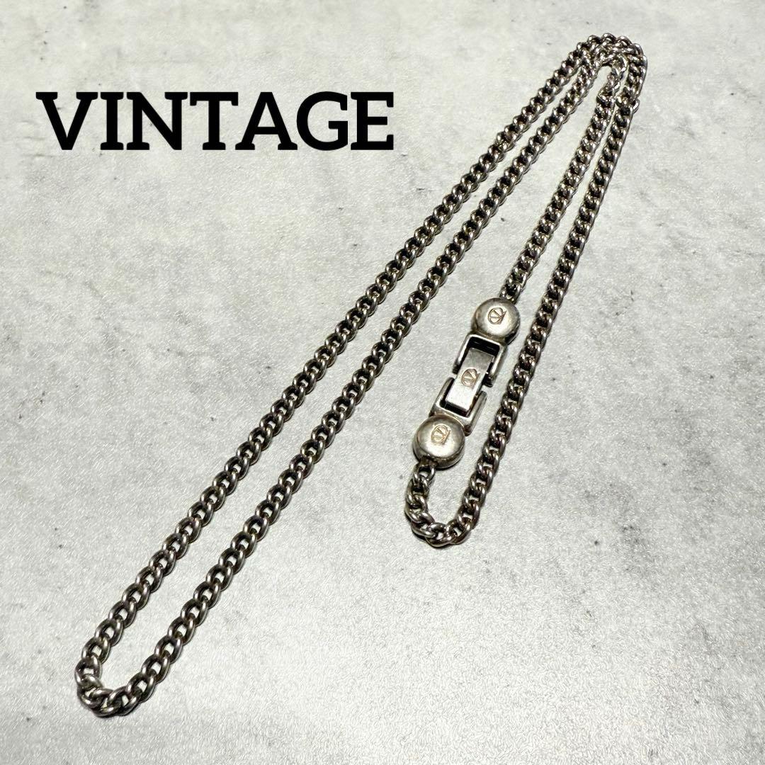 VINTAGE ヴィンテージ シルバー925 喜平チェーンネックレス 50cm