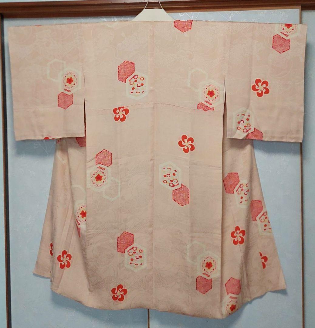 NA73アンティーク長襦袢正絹着丈122センチ裄丈62センチ