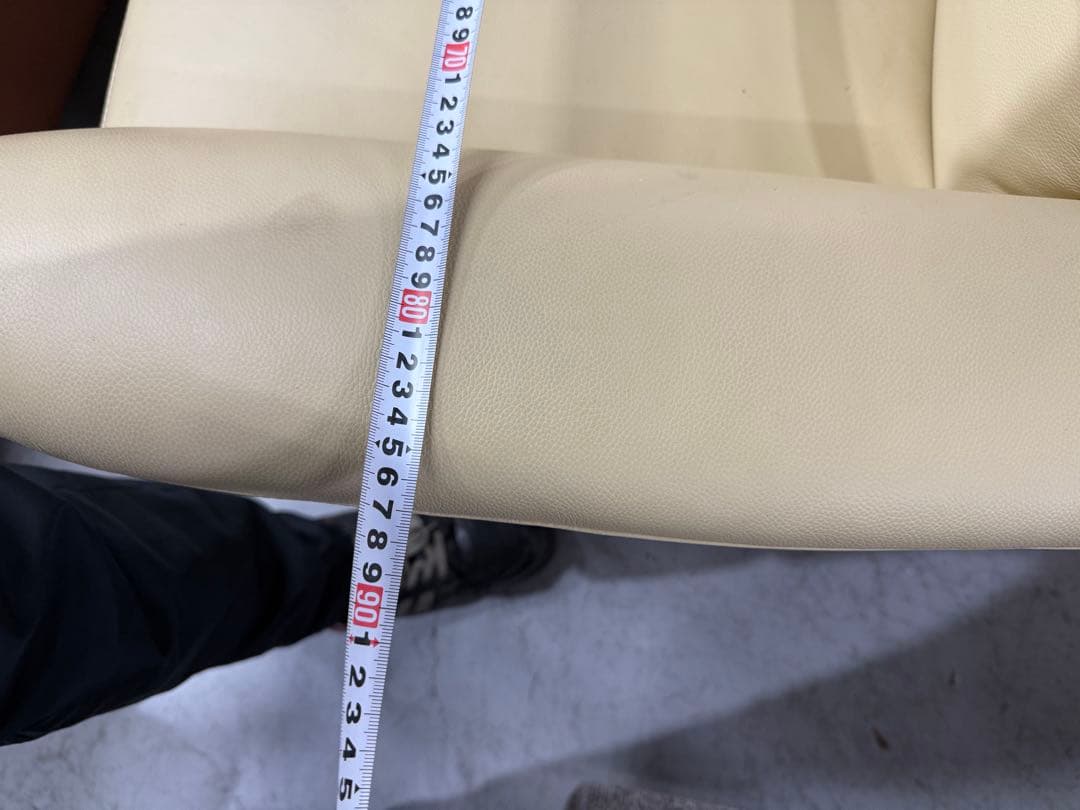 【濱田】電動リクライニングチェア クリーム色 s1057