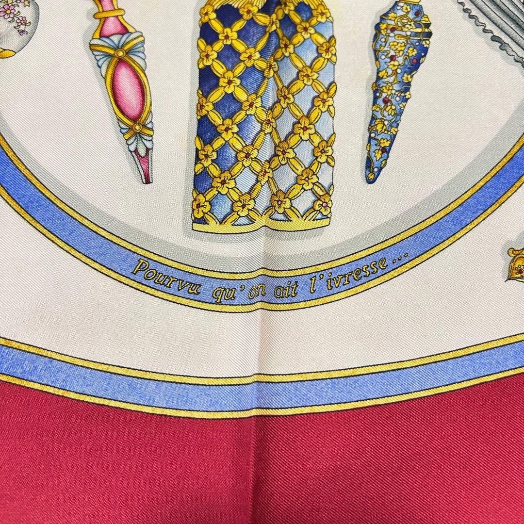 HERMES カレ90スカーフ 香水瓶Qu importe le flacon