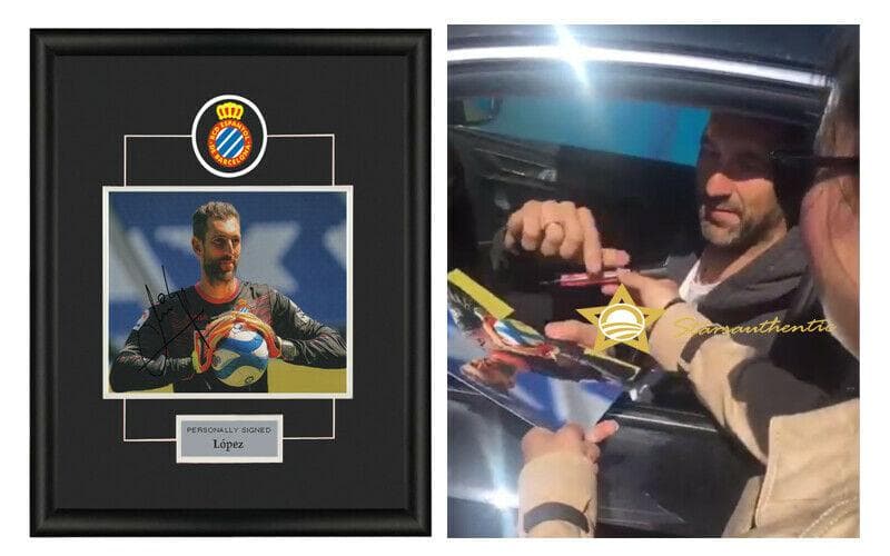 エスパニョールFC 直筆サイン入り写真 デビッド・ロペス・モレノ SA鑑定済