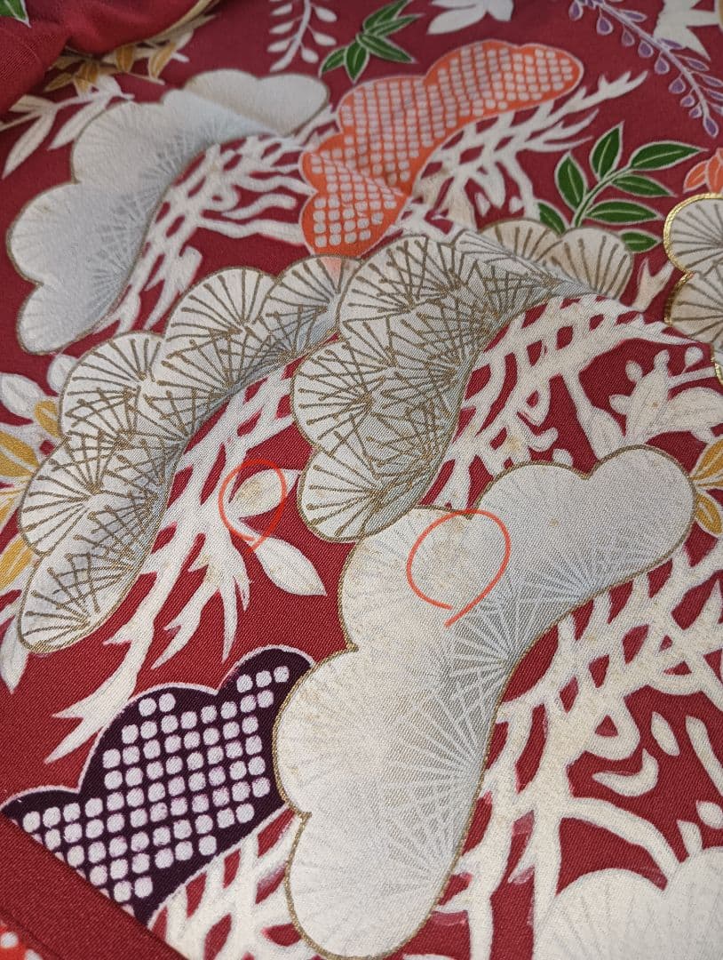 振袖フルセット　手描き総柄友禅　本物志向の方に　古典柄　作家　164/66.5