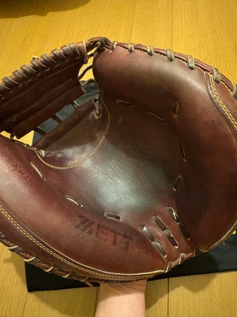 高校野球対応 硬式キャッチャーミット 袋付き