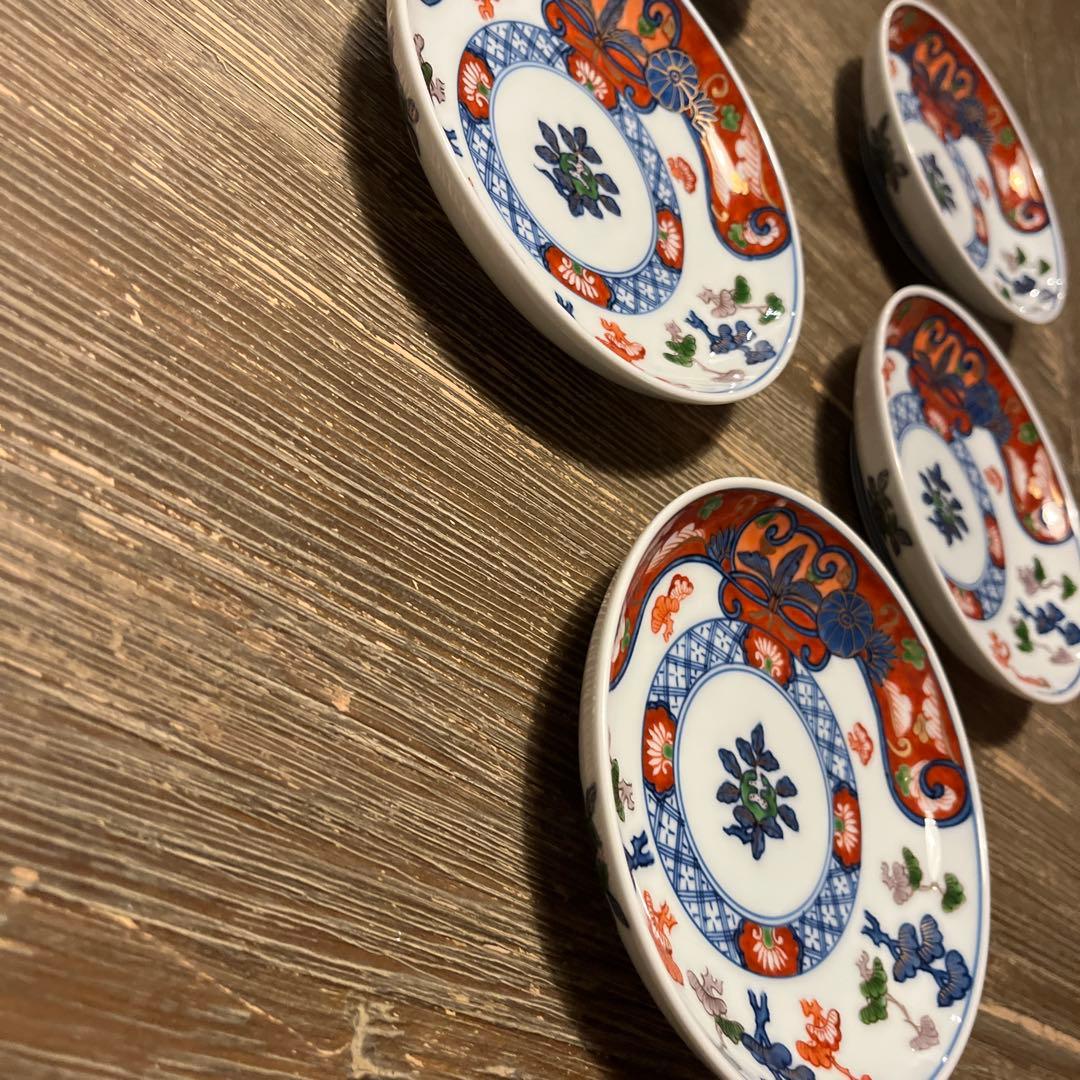 【源右衛門】古伊万里の伝統　日本銘窯　源右衛門作　古伊万里松絵　小皿5枚セット