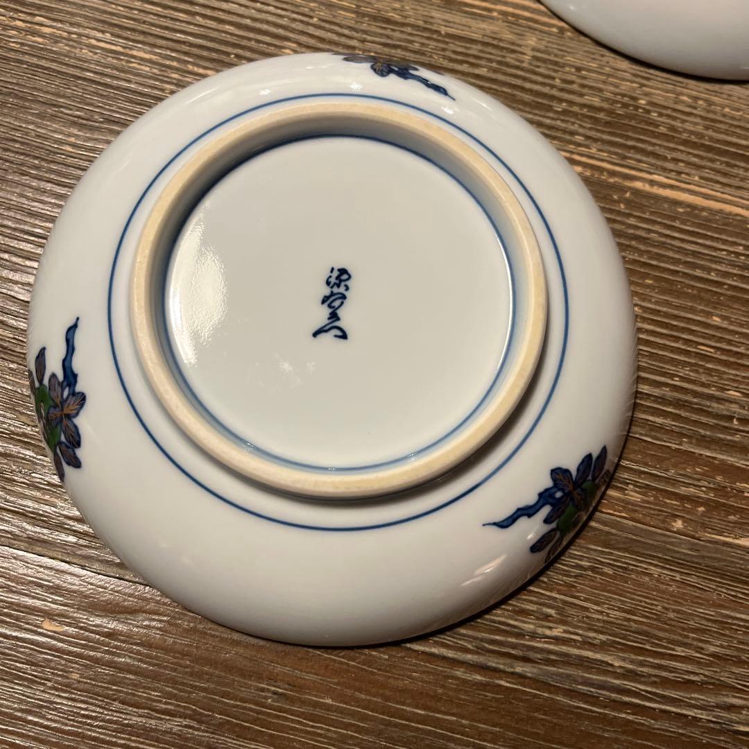 【源右衛門】古伊万里の伝統　日本銘窯　源右衛門作　古伊万里松絵　小皿5枚セット