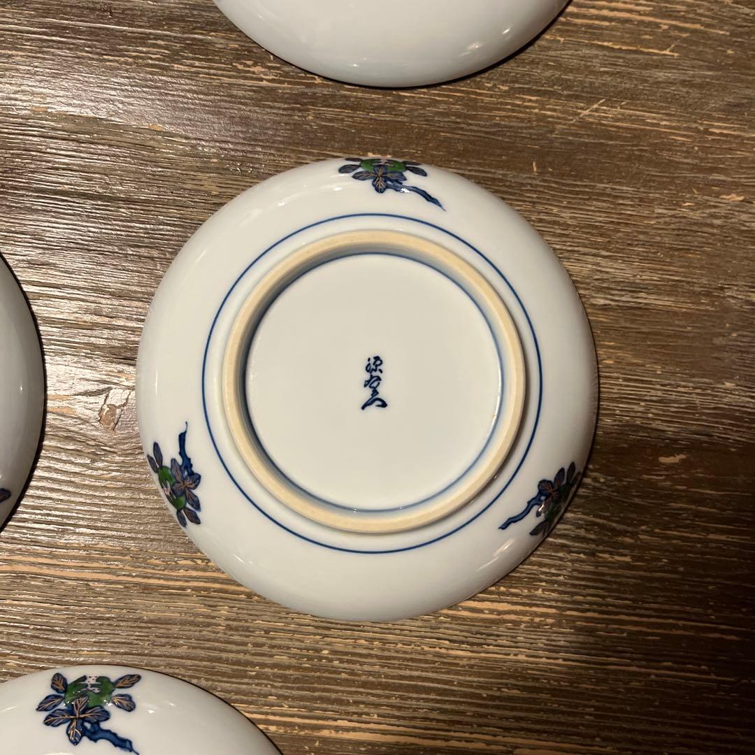 【源右衛門】古伊万里の伝統　日本銘窯　源右衛門作　古伊万里松絵　小皿5枚セット