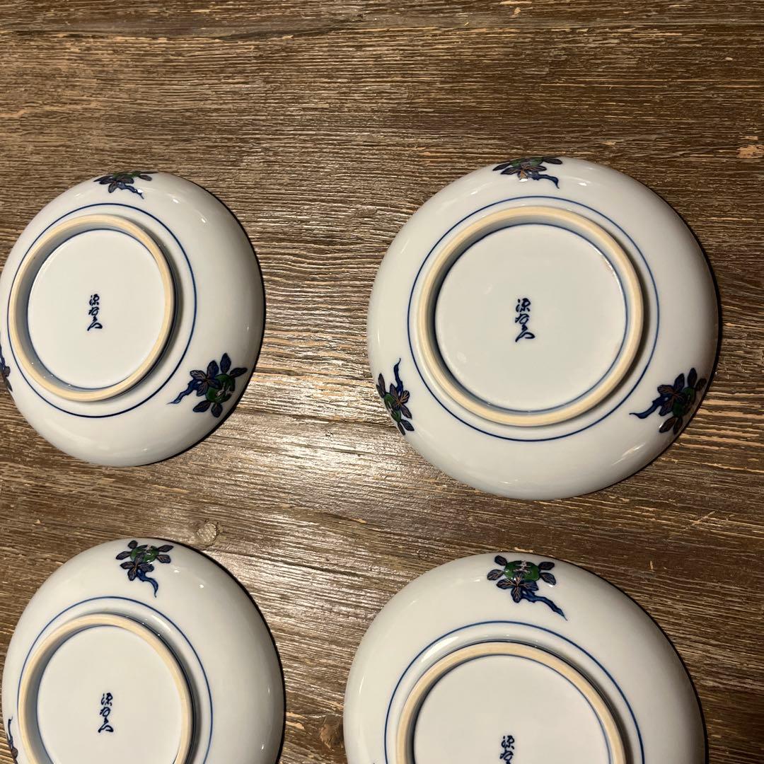 【源右衛門】古伊万里の伝統　日本銘窯　源右衛門作　古伊万里松絵　小皿5枚セット