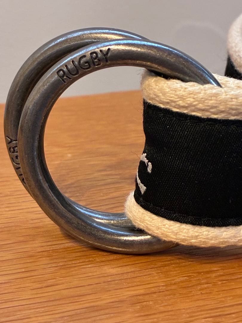 2本セット　ラルフローレンラグビー 白黒金スカル リングベルト　rugby