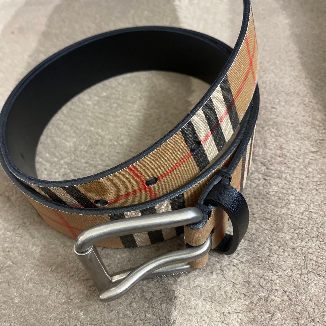 Burberry ベルト ベージュ ブラック 85cm