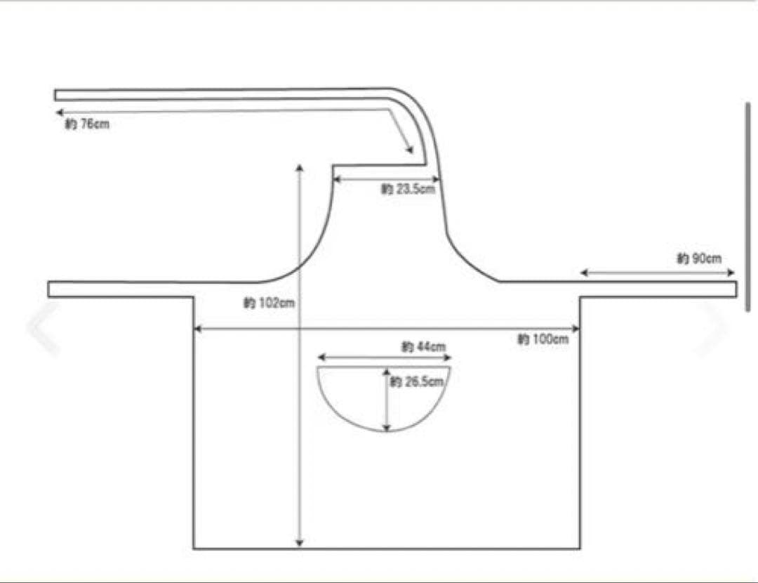 UTO フランスエプロン　リネン　ブラック