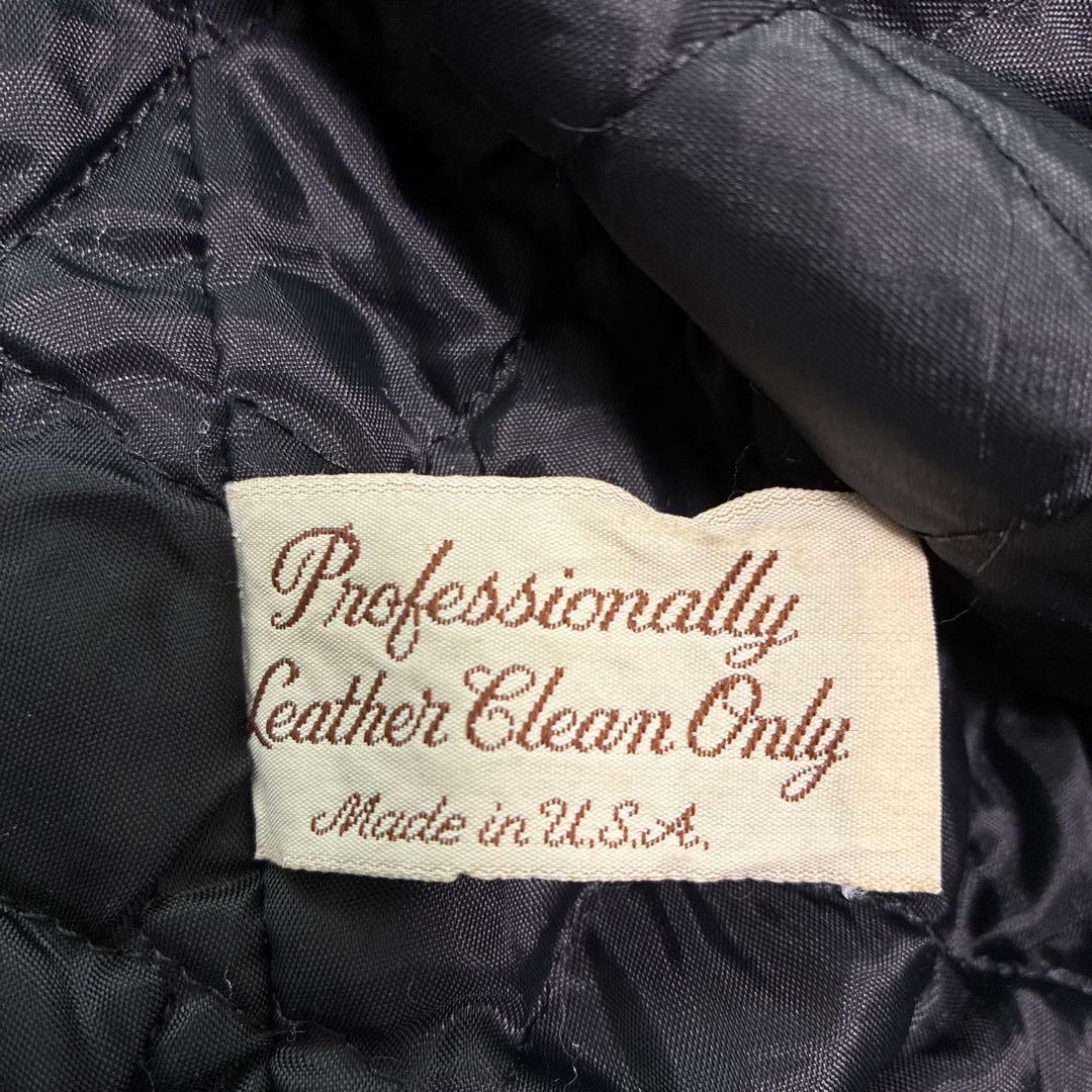 【USA製】Excelled ダブル ライダースジャケット 本革 46 黒 希少