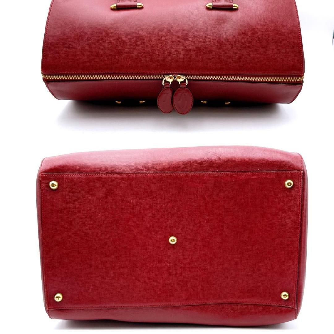 Cartier カルティエ マストライン ボストンバッグ レザー ボルドー