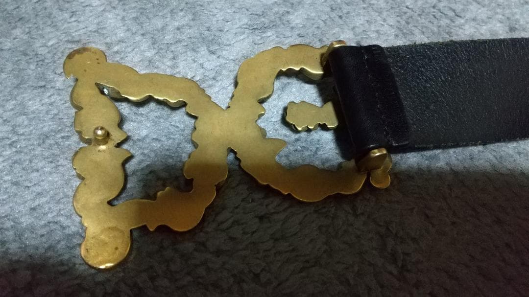 Dolce & Gabbana ゴールドバックル ベルト