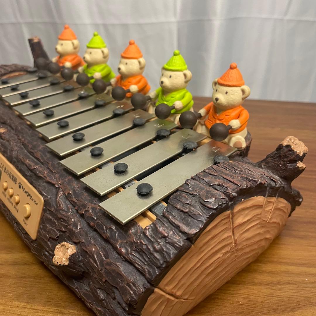 「こぐまの音楽隊」からくり時計（鉄琴演奏／箱・説明書付き）