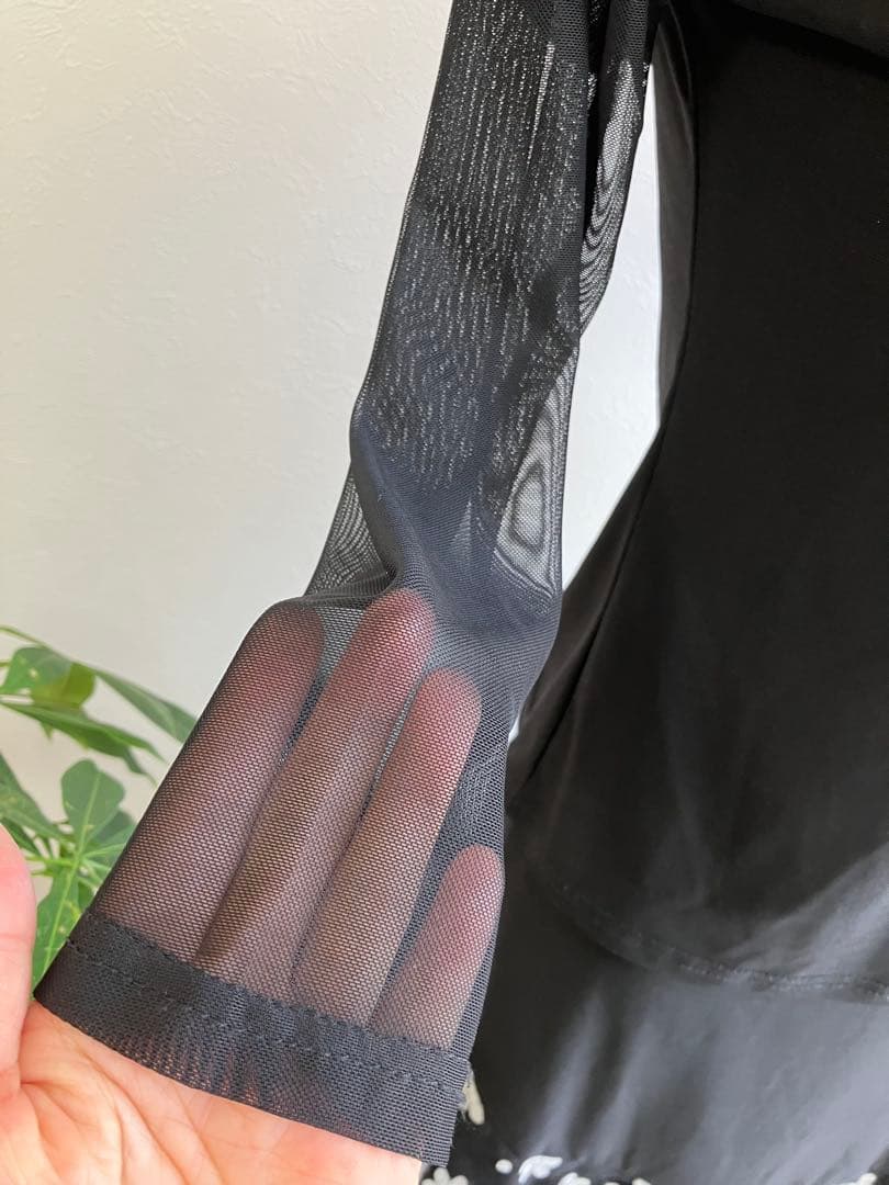 社交ダンストップス　社交ダンススカート レッスンウェア M 黒美品　上下セット