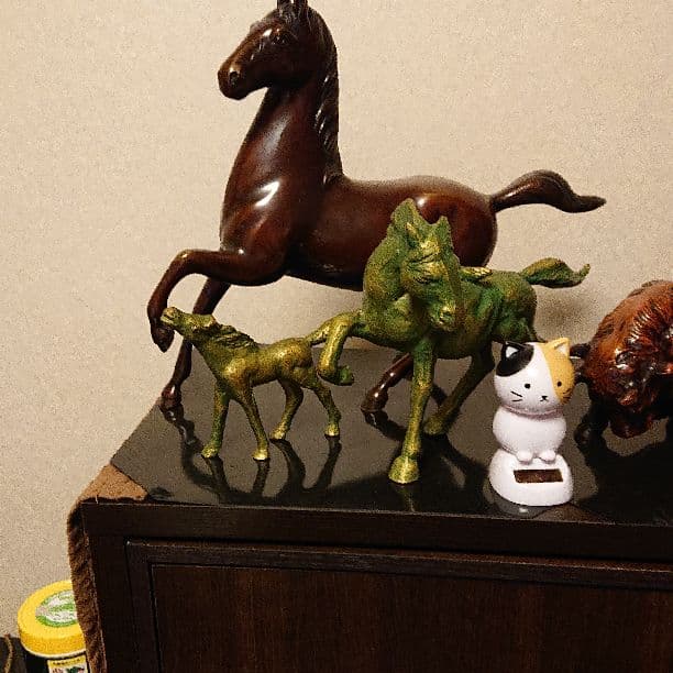 馬、ブロンド像3体セット