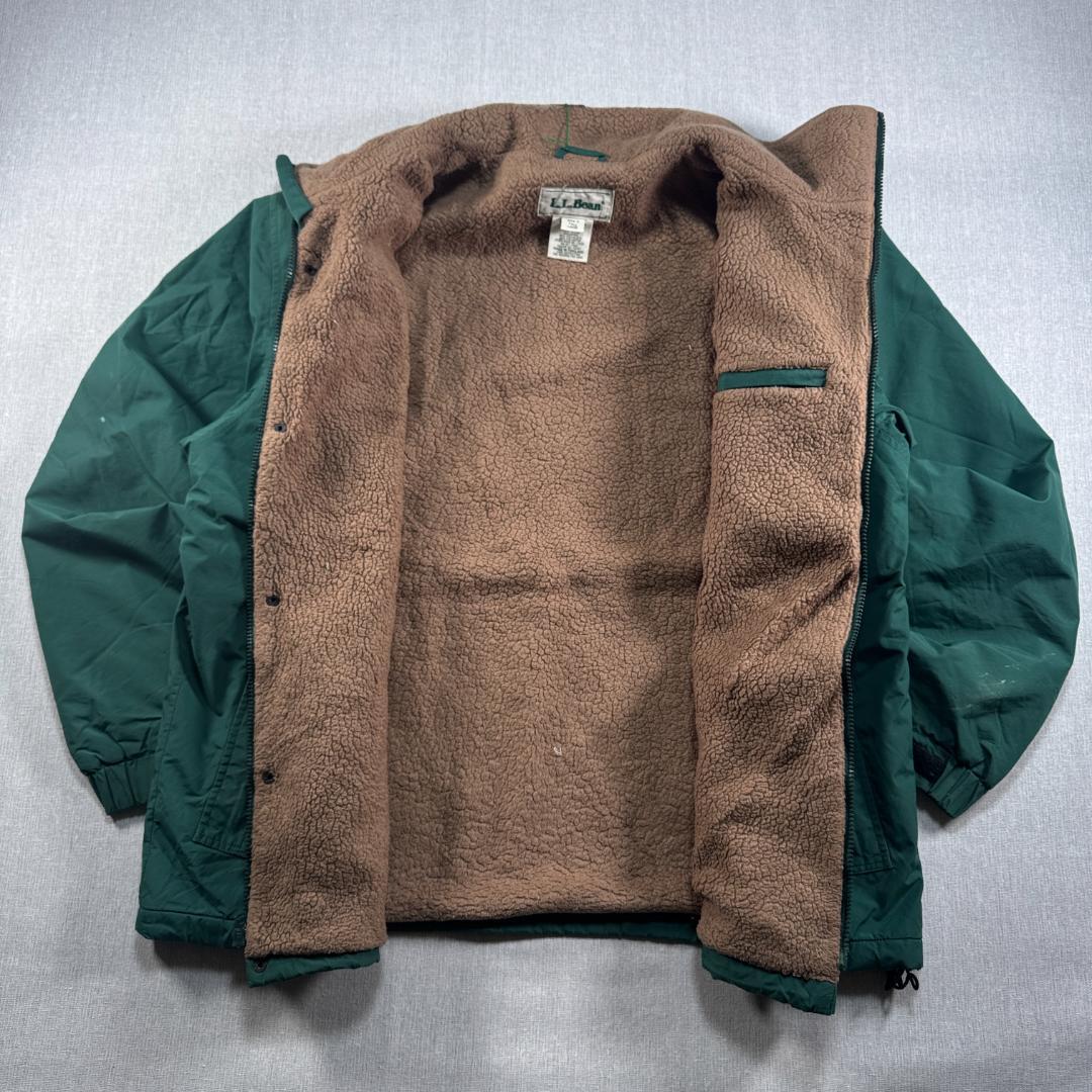 90s LLBean シェルドジャケット 裏ボア ゴアテックス ドローコード 緑