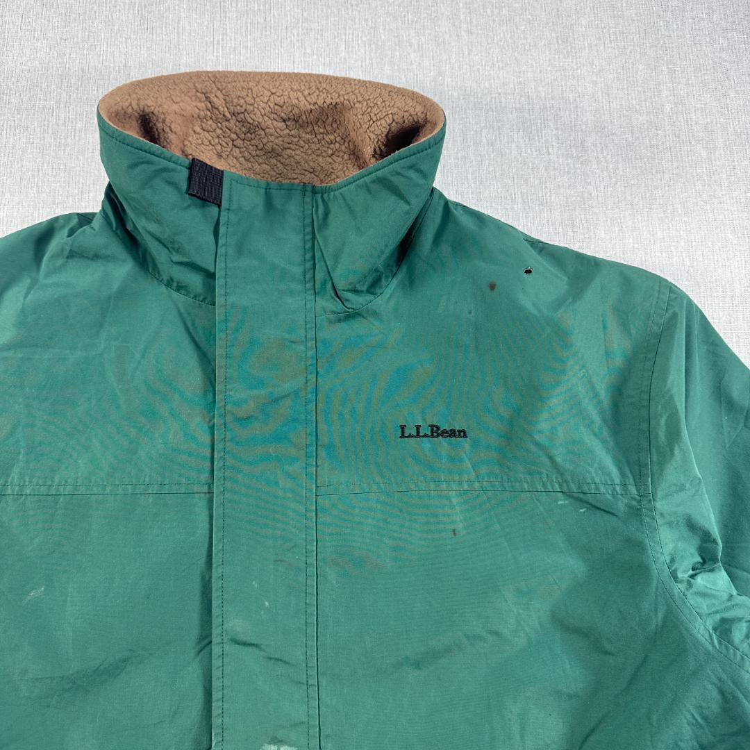 90s LLBean シェルドジャケット 裏ボア ゴアテックス ドローコード 緑