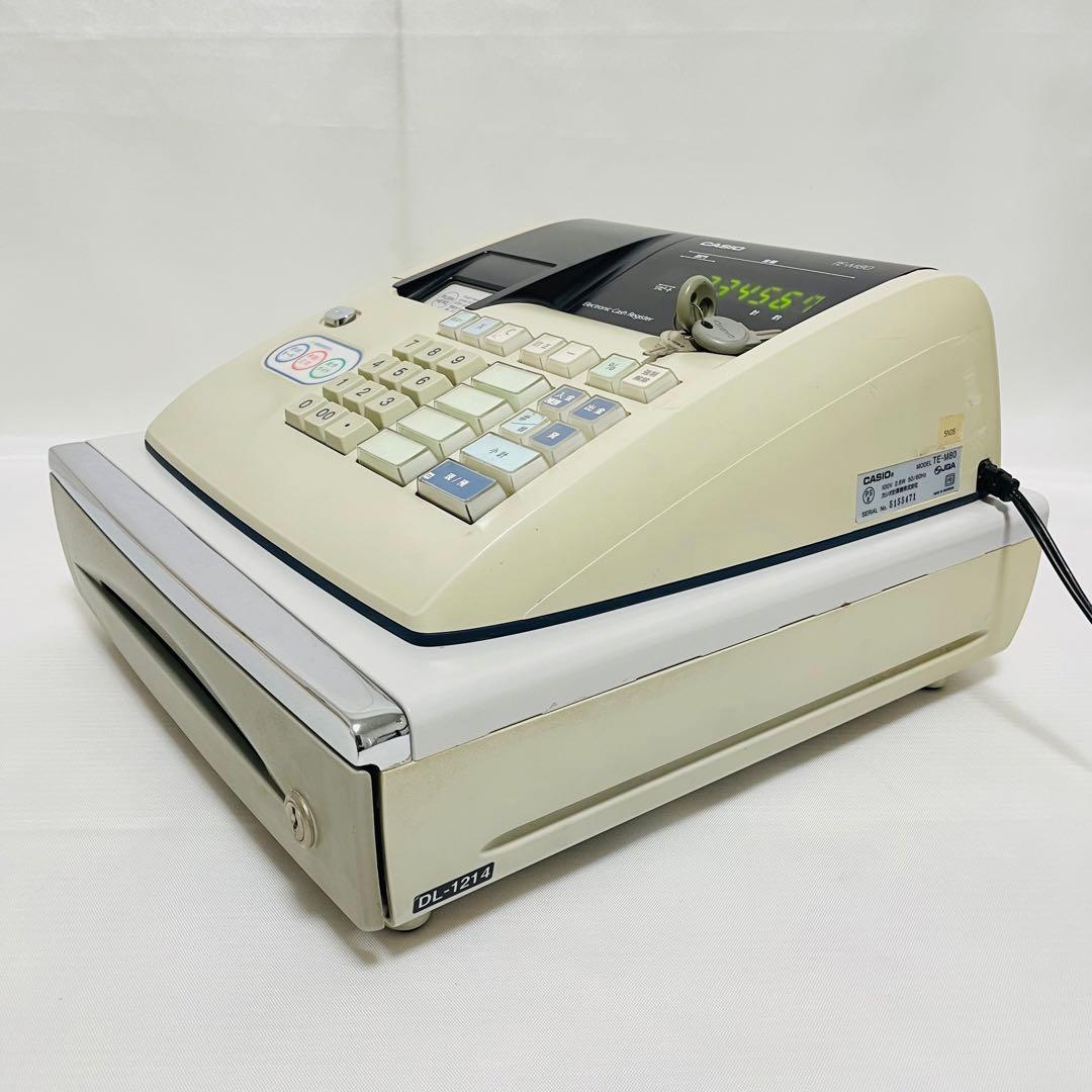 カシオレジスター　TE-M80　中古品　人気機種感熱紙　送料無料