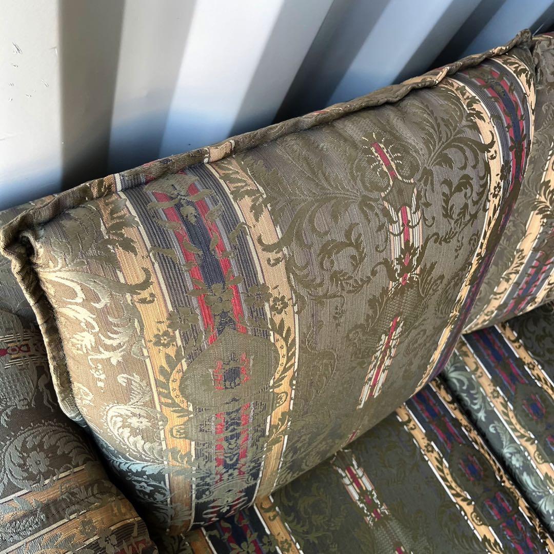 取付無料！マルニ地中海ロイヤル ロベール 高級グリーンファブリック3Pソファ✨