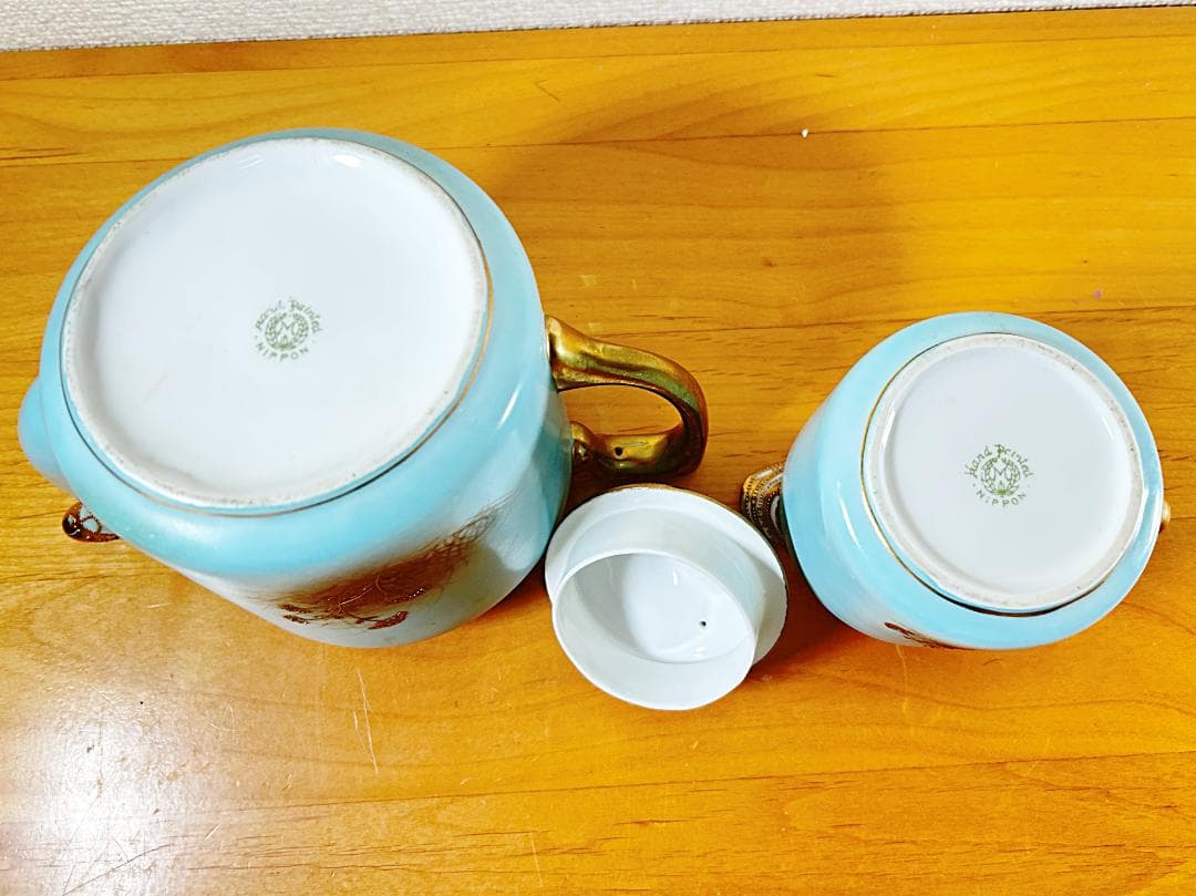 オールドノリタケ フライングスワン カップ ソーサー 5客 ポット クリーマー