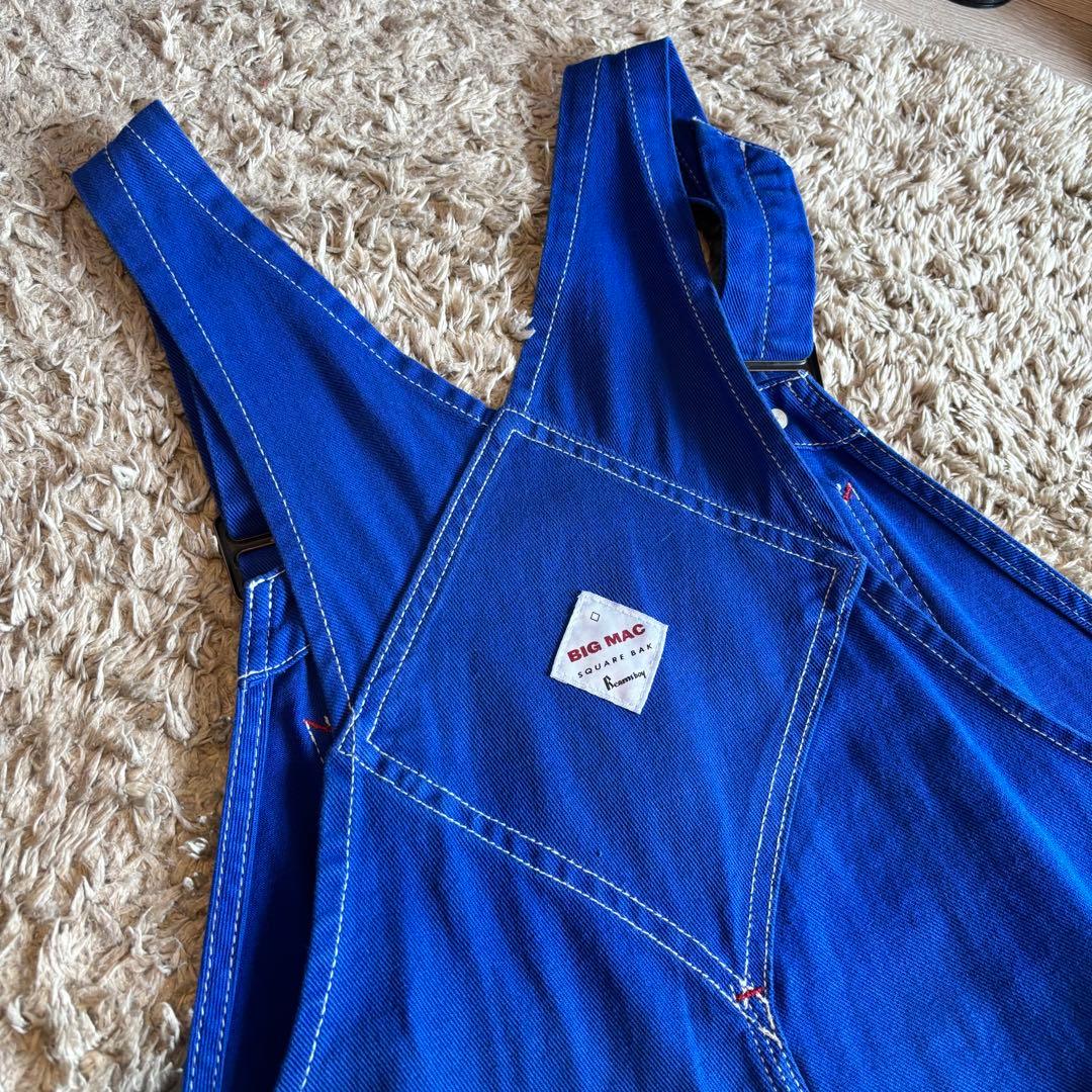 BIG MAC × BEAMS BOY 別注 オーバーダイオーバーオール ブルー