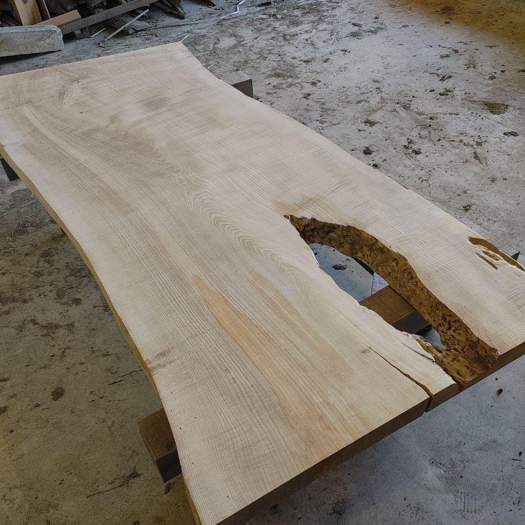 送料込み　一枚板　クリ　栗　無垢材　天板　テーブル　カウンター DIY　番号57