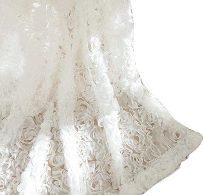 展示品、目隠しカーテン一枚３Ｄローズ 130cm×200cm