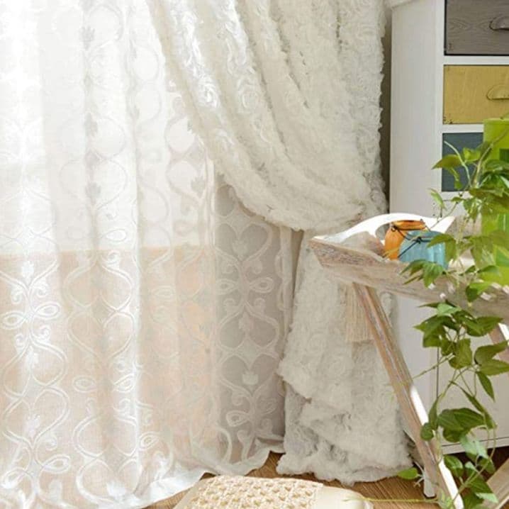 展示品、目隠しカーテン一枚３Ｄローズ 130cm×200cm