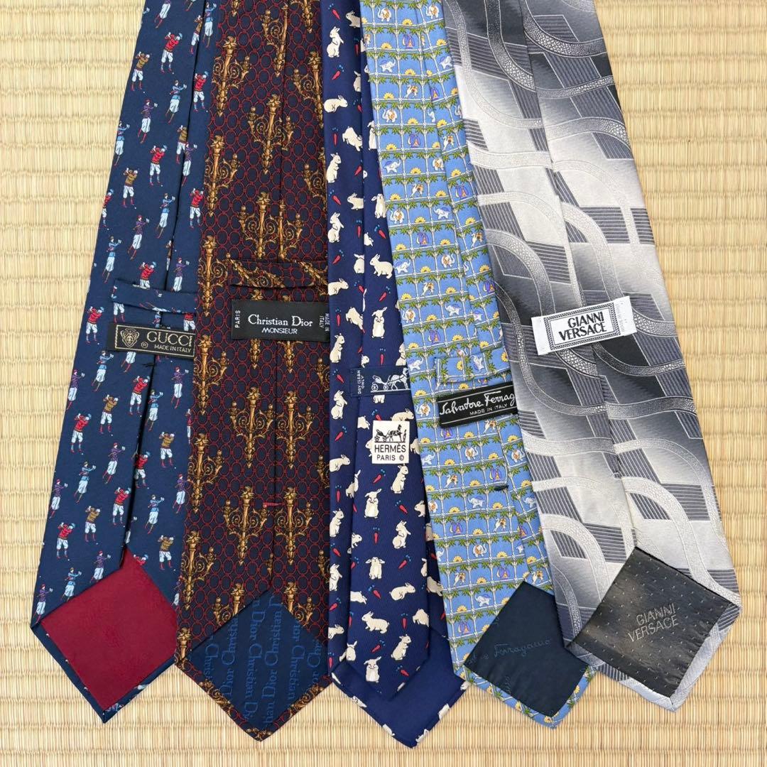 ハイブランドネクタイ 50本セット 全てシルク GUCCI エルメス まとめ売り