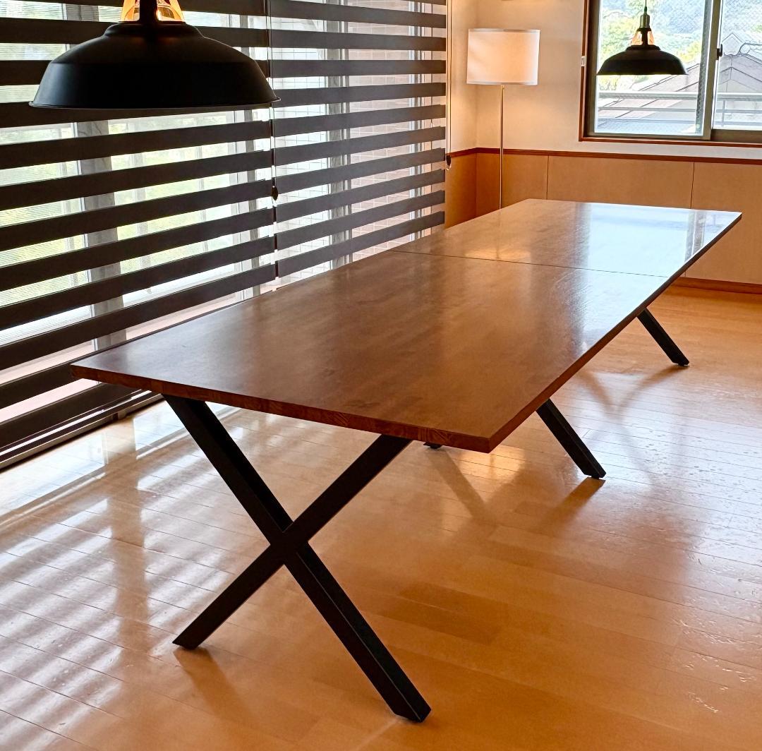 KANADEMONO ラバーウッド チークブラウン テーブル 300*100cm