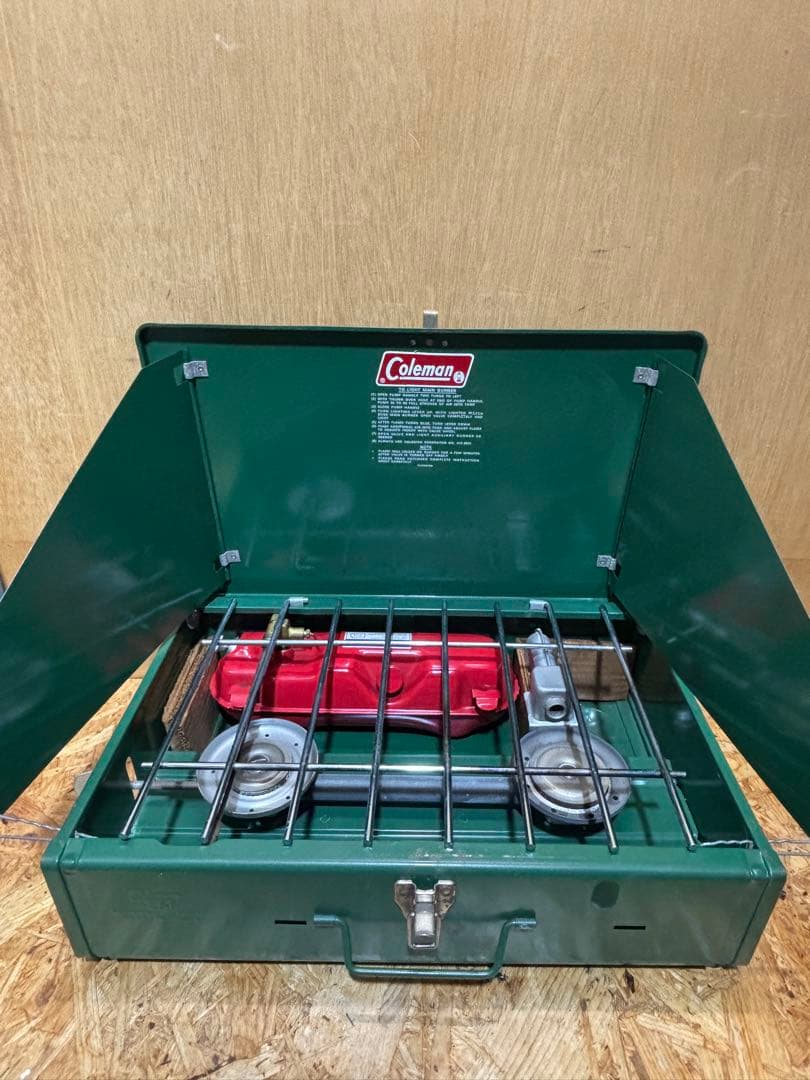 ヴィンテージ コールマン コンパクト ツーバーナー 425E ポンプカップ交換済