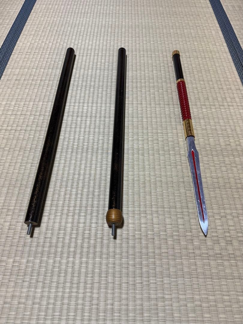 槍　やり　3本継　梨地　模造刀　模擬刀　美術刀　舞踊　大衆演劇　芝居