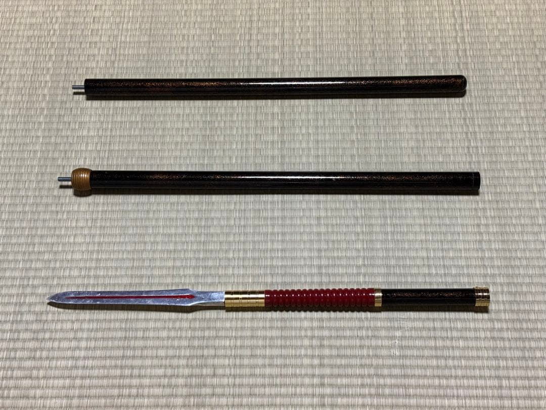 槍　やり　3本継　梨地　模造刀　模擬刀　美術刀　舞踊　大衆演劇　芝居