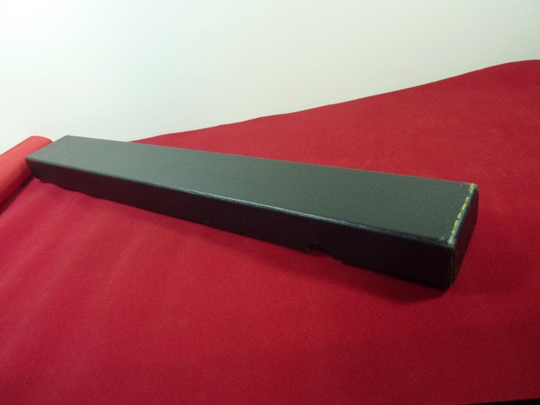 270mm　刃渡り約260mm　9寸　柳刃包丁　人工象牙　黒三本巻　八角柄