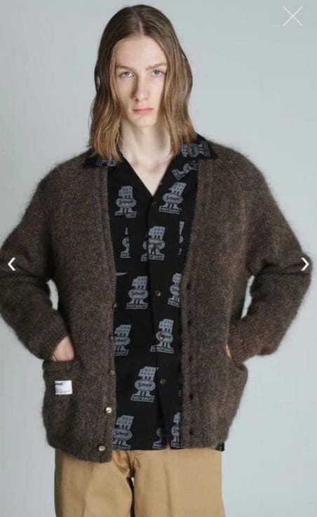 Schott モヘアニット カーディガン MOHAIR CARDIGAN M