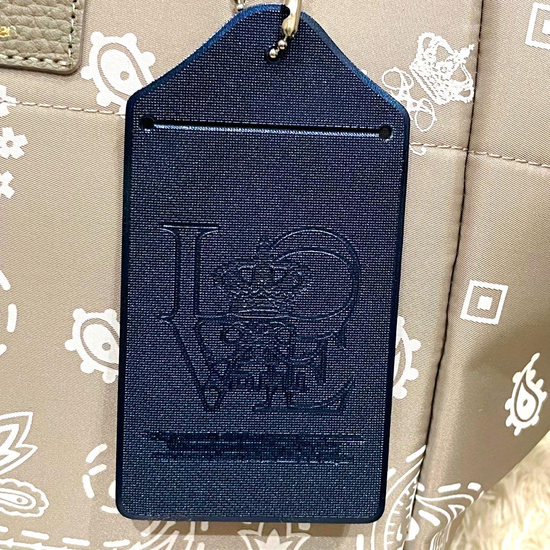 売切価格❗ADMJ ペイズリー バンダナ柄 トートバッグ 灰 /白 未使用に近い